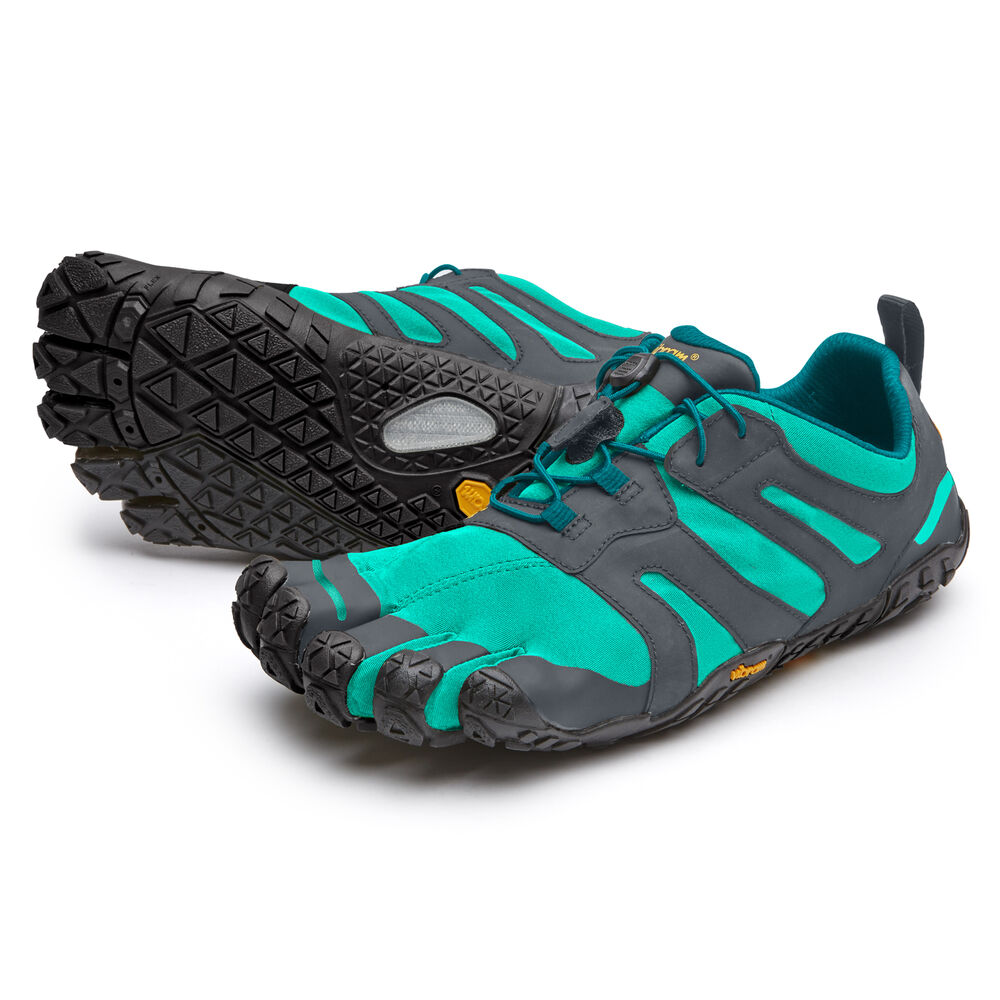 Vibram Fivefingers V-Trail 2.0 Womens Trail Running Shoes Blue/Green Australia (YDZ960483)